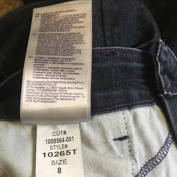 NYDJ Jeans Sheri Slim Dark Wash High Rise LiftTuck - Picture 7 of 7